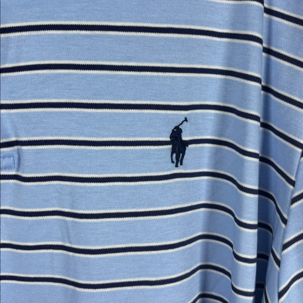 Polo Ralph Lauren Men’s Striped Blue Polo Shirt Size XXL